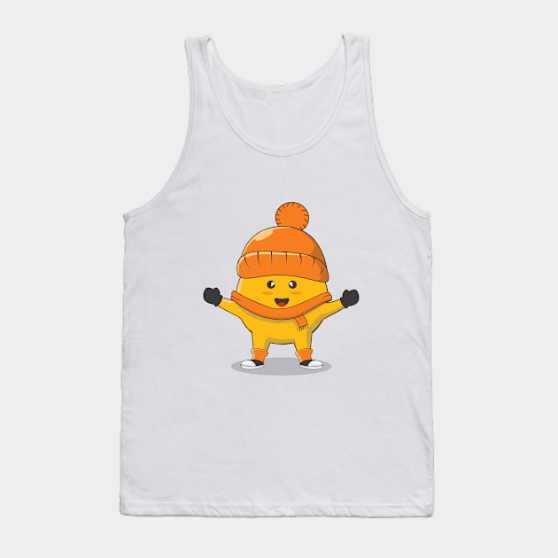 winter orange Tank Top by Tania Merch